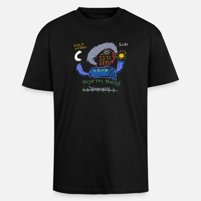 Enjoy the process - Unisex Oversized Heavyweight T-shirt - black