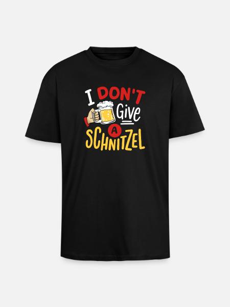 Schnitzel Bier - Oversized Heavyweight Unisex T-Shirt - Schwarz