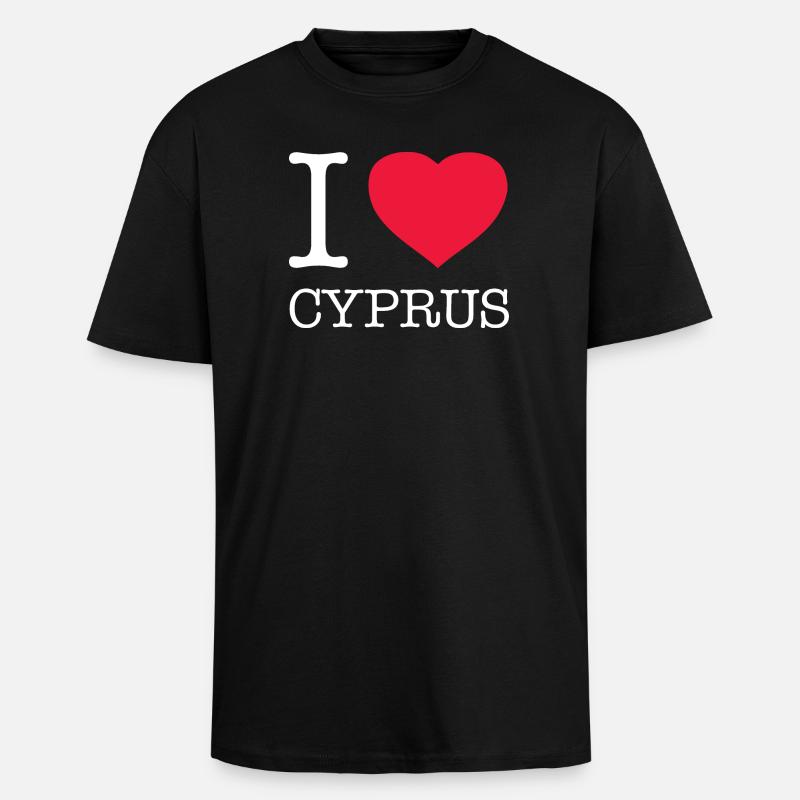 J’ADORE CHYPRE - T-shirt unisexe oversize épais - noir