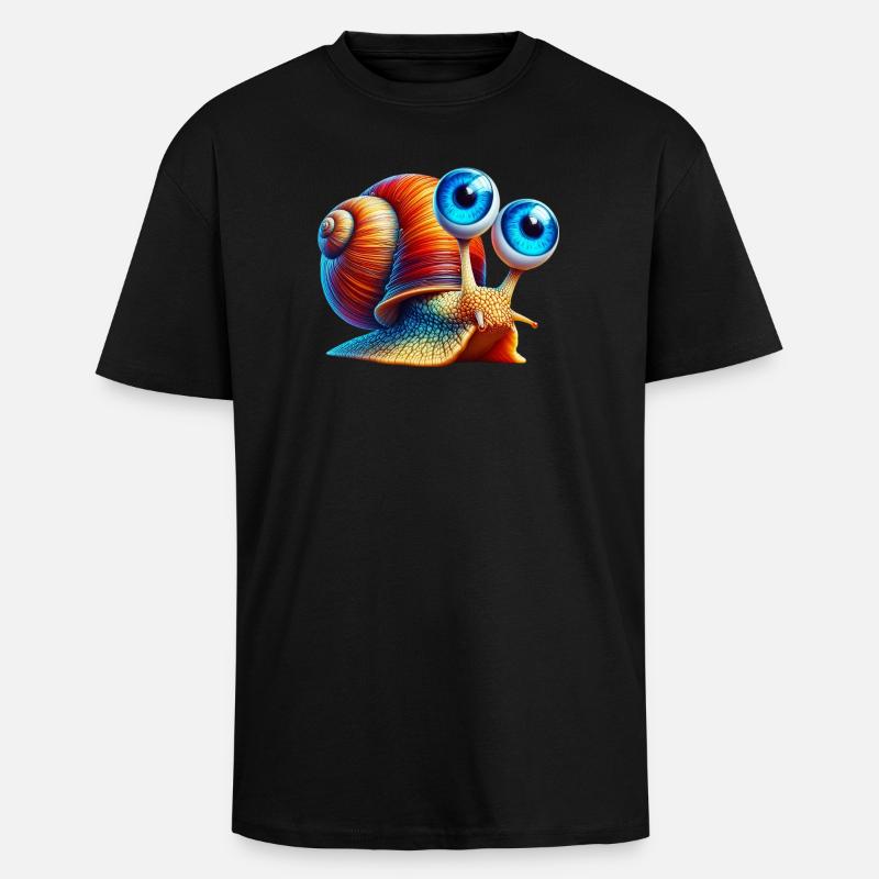 Snail - Unisex Oversized Heavyweight T-shirt - black