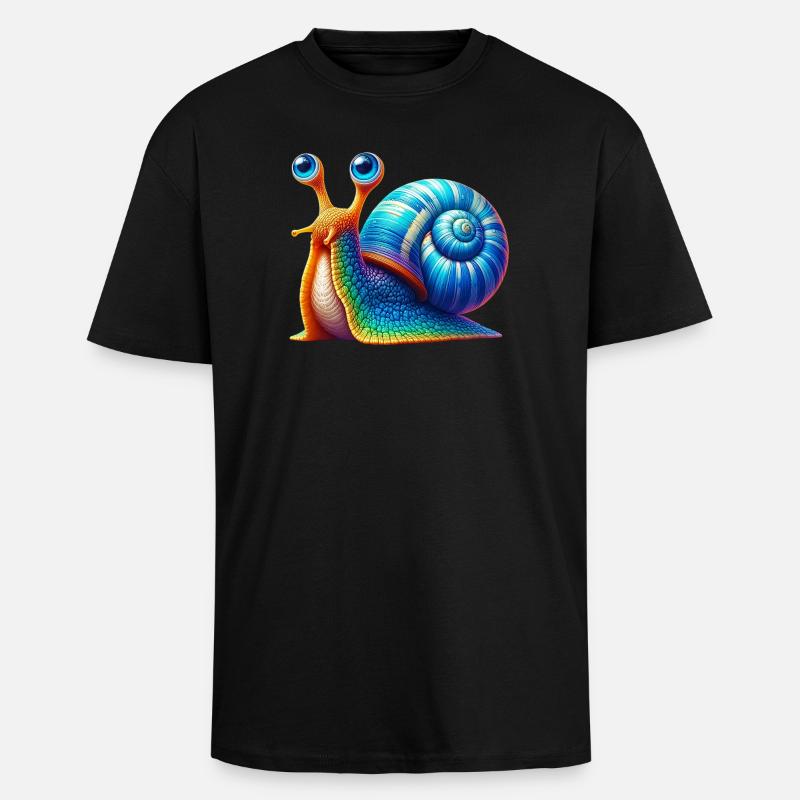 Snail - Unisex Oversized Heavyweight T-shirt - black