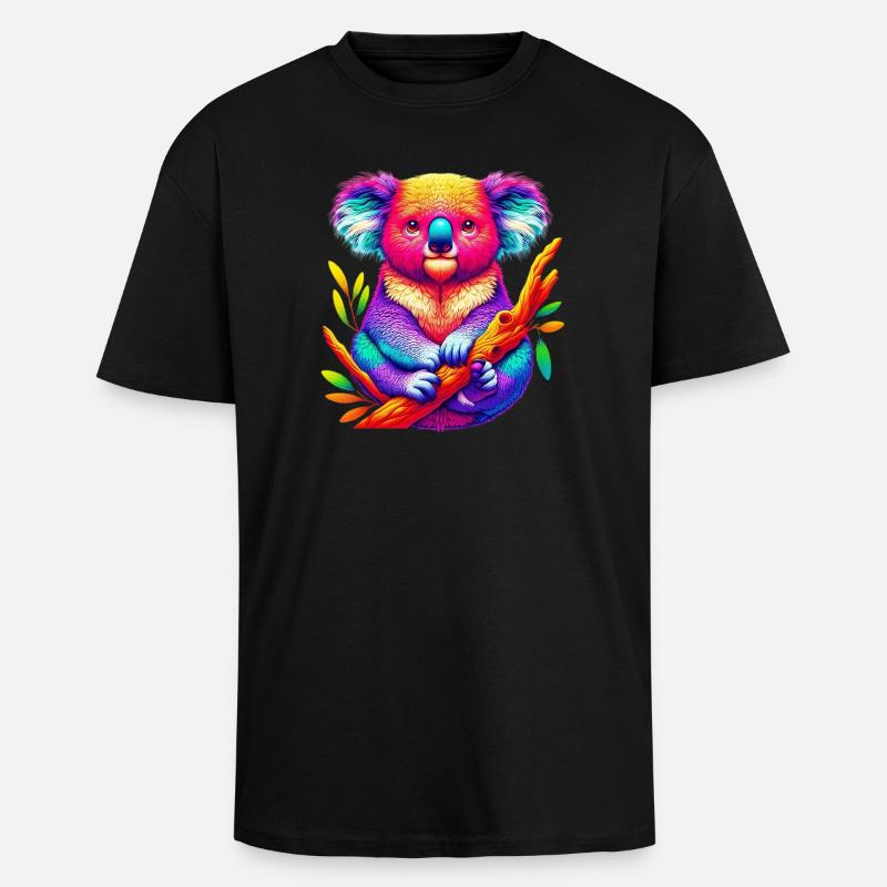 Koala - Unisex Oversized Heavyweight T-shirt - black