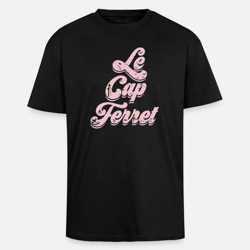 Le Cap Frettchen - Oversized Heavyweight Unisex T-Shirt - Schwarz