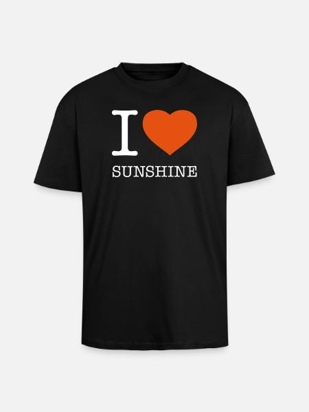 I LOVE SUNSHINE Sun - Unisex Oversized Heavyweight T-shirt - black
