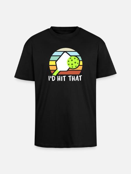 Pickleball-Spieler - Oversized Heavyweight Unisex T-Shirt - Schwarz
