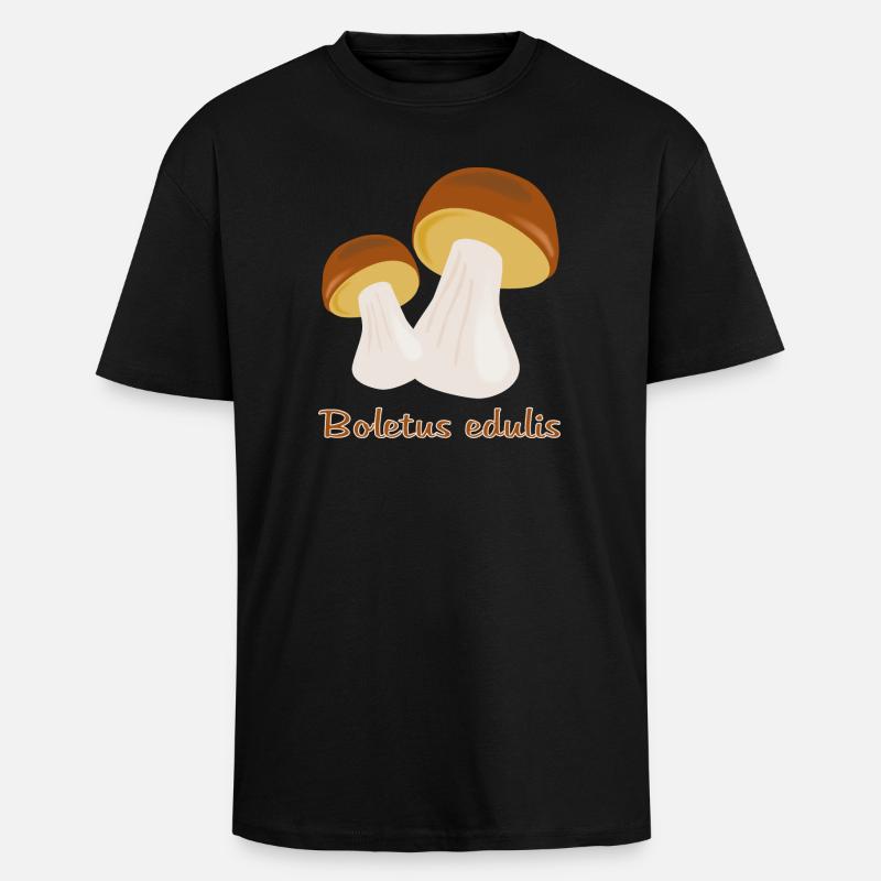 Champignons d’automne - T-shirt unisexe oversize épais - noir