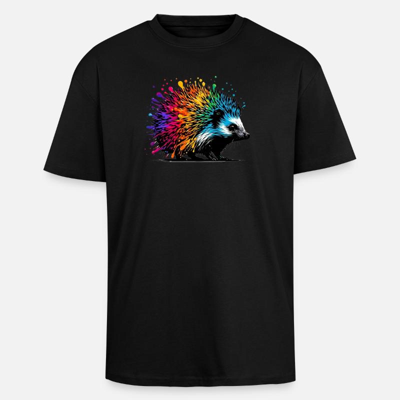 Igel - Oversized Heavyweight Unisex T-Shirt - Schwarz