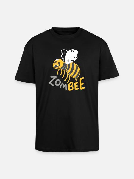 Zombie Biene Halloween - Oversized Heavyweight Unisex T-Shirt - Schwarz