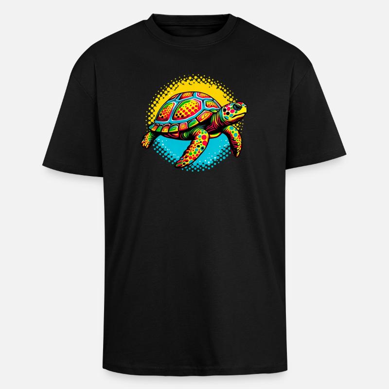Turtle - Unisex Oversized Heavyweight T-shirt - black