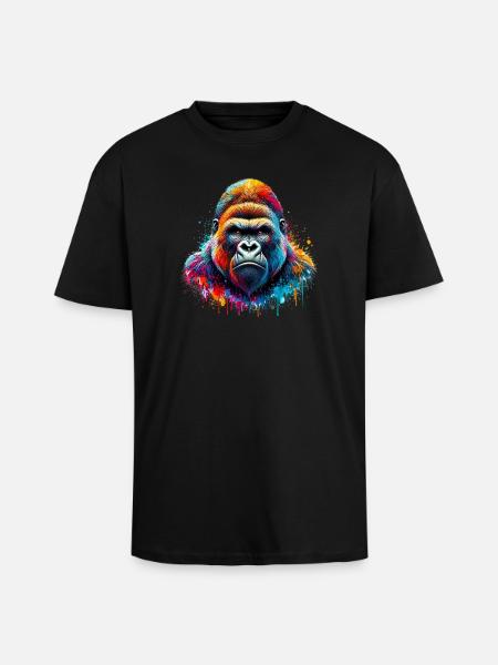 Gorilla - Unisex Oversized Heavyweight T-shirt - black