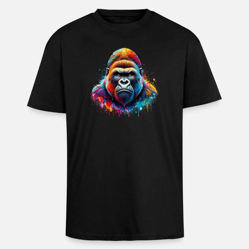 Gorilla - Unisex Oversized Heavyweight T-shirt - black