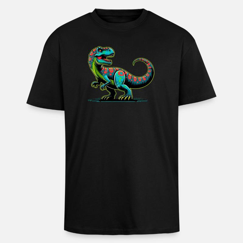 Dinosaurier - Oversized Heavyweight Unisex T-Shirt - Schwarz