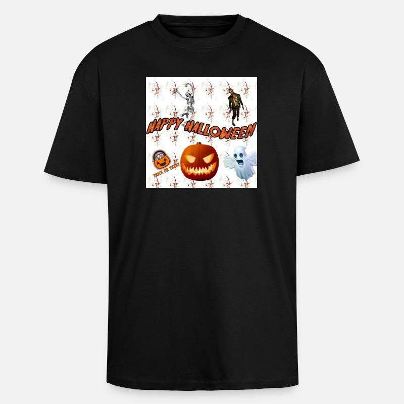 Joyeux Halloween Version 3 - T-shirt unisexe oversize épais - noir