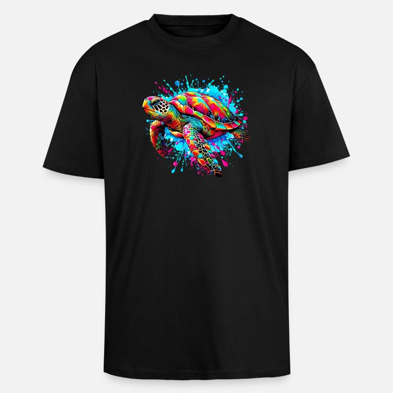 Turtle - Unisex Oversized Heavyweight T-shirt - black
