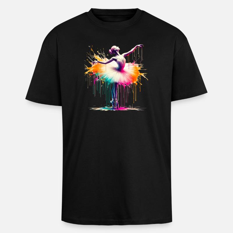 Danseuse de ballet avec tutu - T-shirt unisexe oversize épais - noir