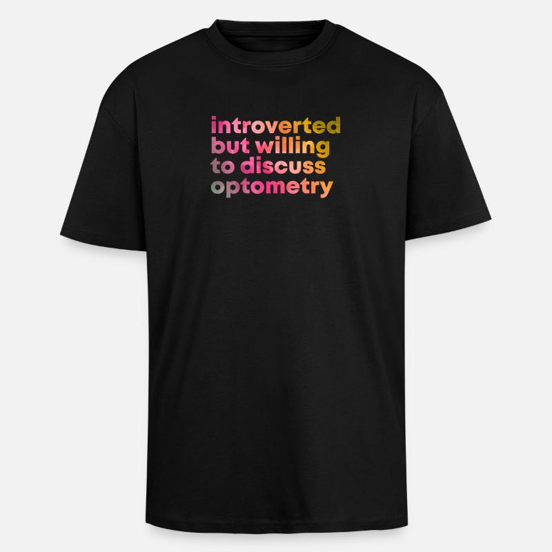Optométrie - T-shirt unisexe oversize épais - noir