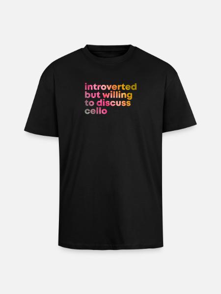 Cello - Unisex Oversized Heavyweight T-shirt - black