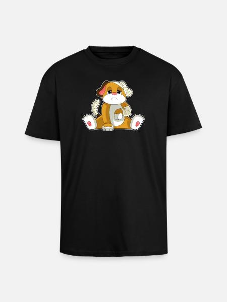 Dog Bandage - Unisex Oversized Heavyweight T-shirt - black