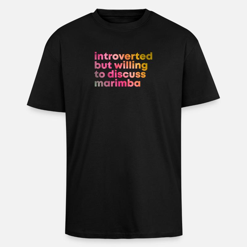 Marimba - Oversized Heavyweight Unisex T-Shirt - Schwarz