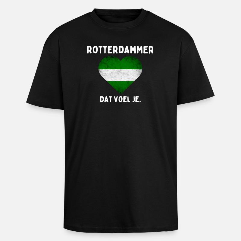 Rotterdammer - Oversized Heavyweight Unisex T-Shirt - Schwarz