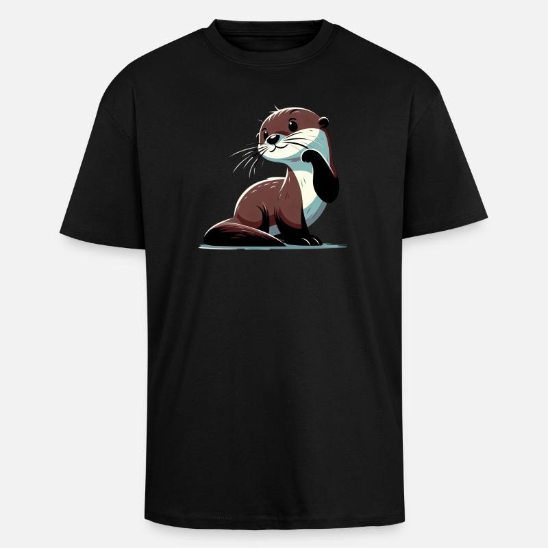 Odder - Unisex oversized heavyweight t-shirt - sort