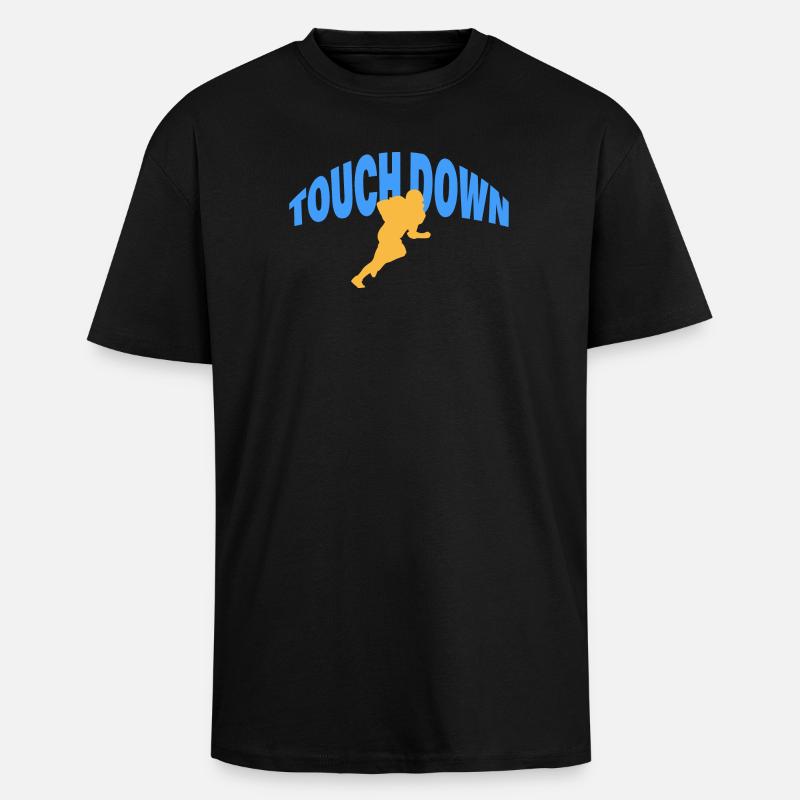 TOUCH DOWN - Oversized Heavyweight Unisex T-Shirt - Schwarz