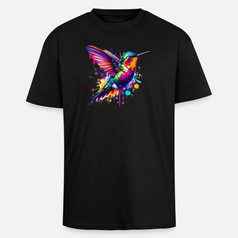 Colibri - T-shirt unisexe oversize épais - noir