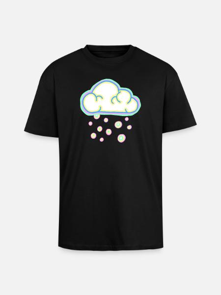 Pastel cloud and snow - Unisex Oversized Heavyweight T-shirt - black