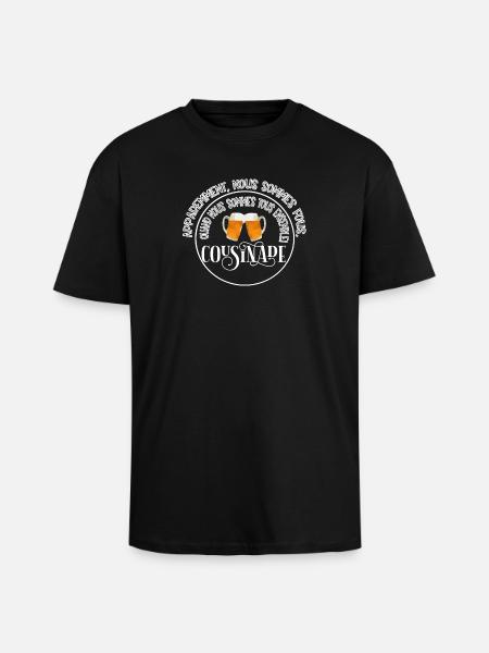Cousinade + Jahr oder Datum zum Personalisieren - Oversized Heavyweight Unisex T-Shirt - Schwarz