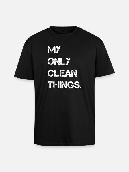 my only clean things - Unisex Oversized Heavyweight T-shirt - black