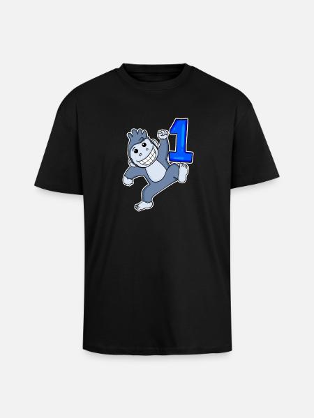Number 1 Number One - Unisex Oversized Heavyweight T-shirt - black