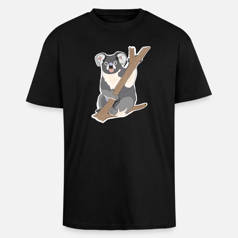 Koala Koala Bear - Unisex Oversized Heavyweight T-shirt - black