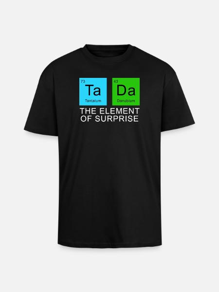 The Element Of Surprise - Unisex Oversized Heavyweight T-shirt - black