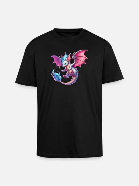 Dragon - Unisex Oversized Heavyweight T-shirt - black
