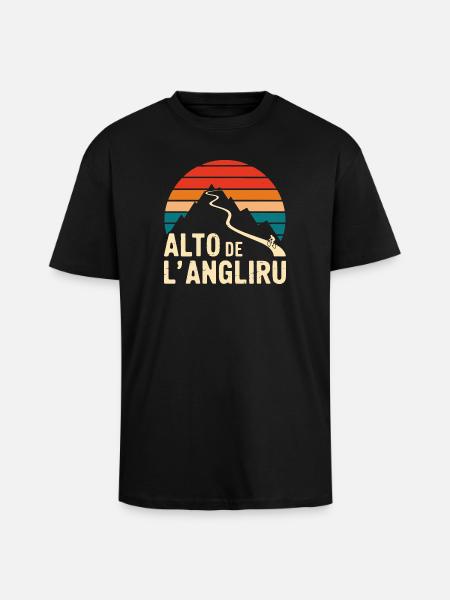 Alto de L’Angliru Cyclist - Unisex Oversized Heavyweight T-shirt - black