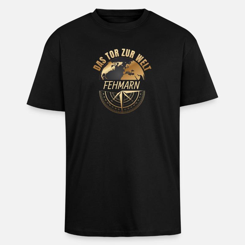 Das Tor zur Welt - Fehmarn - Oversized Heavyweight Unisex T-Shirt - Schwarz