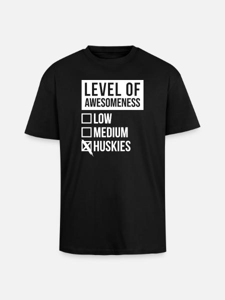Husky - Unisex Oversized Heavyweight T-shirt - black
