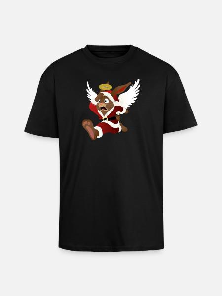 Santa's help - the Easter Bunny - Unisex Oversized Heavyweight T-shirt - black