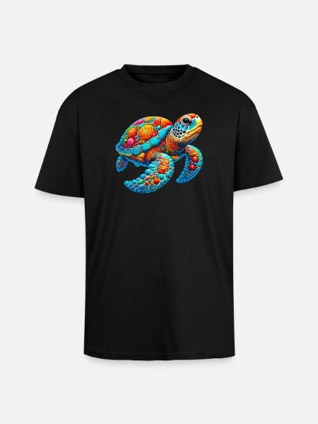 Turtle - Unisex Oversized Heavyweight T-shirt - black