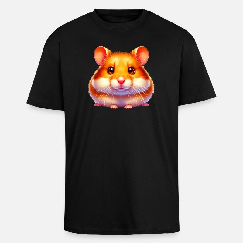 Hamster - T-shirt unisexe oversize épais - noir