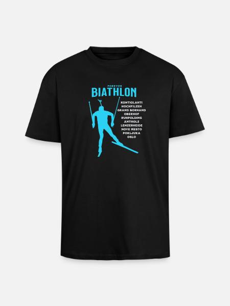 Forever Biathlon - Oversized Heavyweight Unisex T-Shirt - Schwarz
