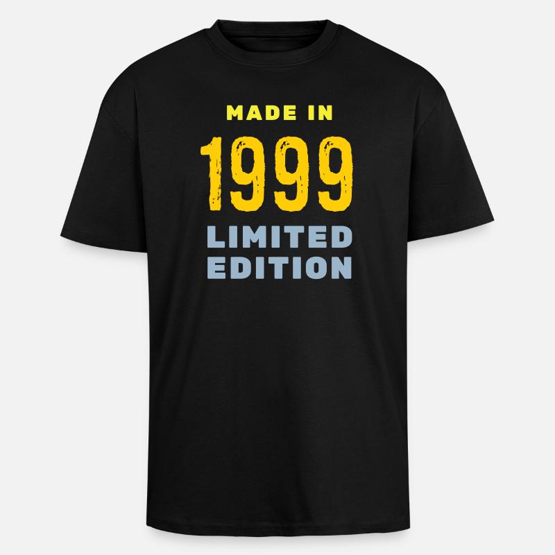 1999 - Oversized Heavyweight Unisex T-Shirt - Schwarz