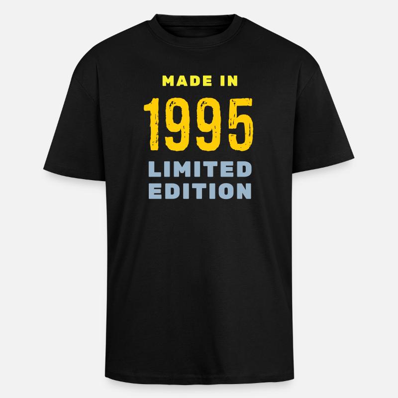 1995 - Oversized Heavyweight Unisex T-Shirt - Schwarz