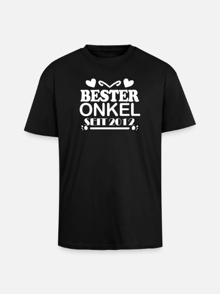 Bester Onkel seit 2012 - Oversized Heavyweight Unisex T-Shirt - Schwarz