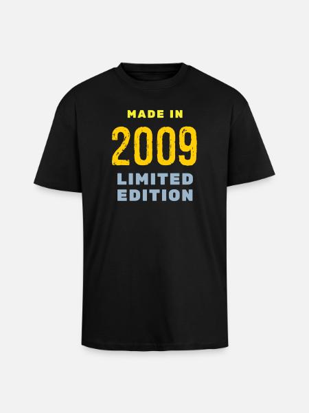 2009 - Unisex Oversized Heavyweight T-shirt - black