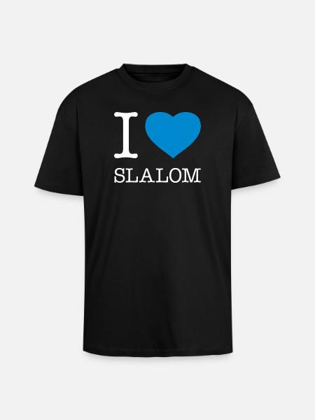 J’ADORE LE SLALOM - T-shirt unisexe oversize épais - noir