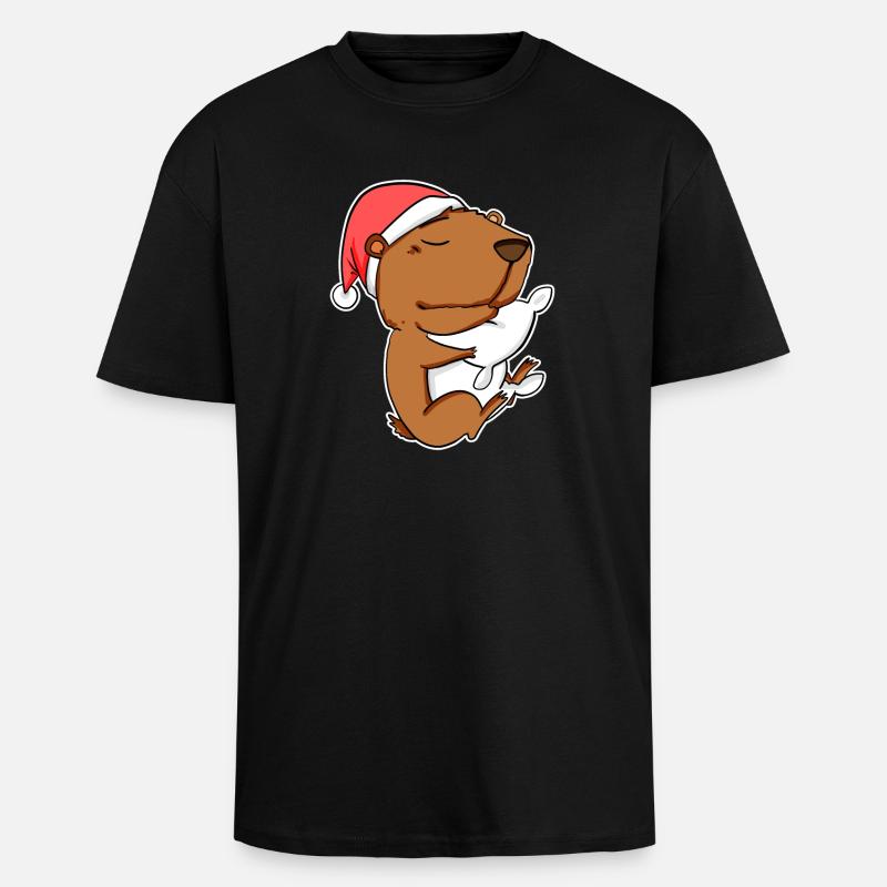 Capybara Wasserschwein Geschenk - Oversized Heavyweight Unisex T-Shirt - Schwarz