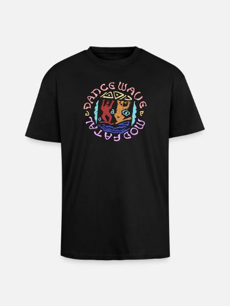SHARKY OLDHOUSE dance wave mod fatal - Oversized Heavyweight Unisex T-Shirt - Schwarz