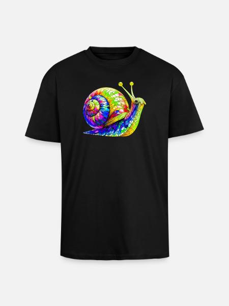Escargot - T-shirt unisexe oversize épais - noir