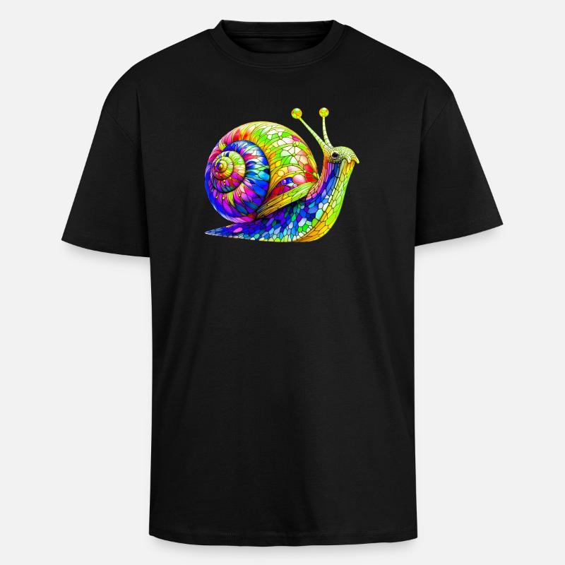 Snail - Unisex Oversized Heavyweight T-shirt - black
